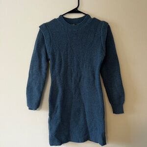 Elegant Long Sleeve Knit Dress in Teal